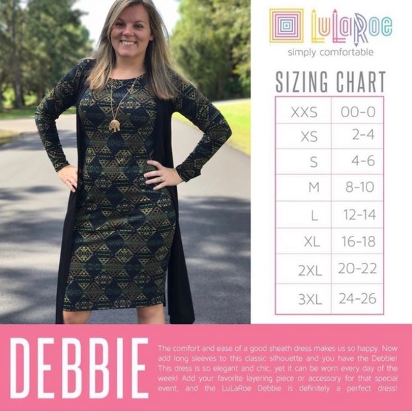 Elegant Lularoe Debbie Dress Size XL BNWT Black Silver - Picture 10 of 10